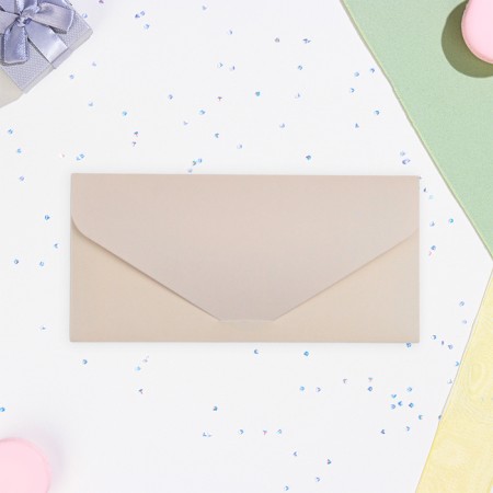 Money envelope "Wedding Day!" Gold on beige, two rings, embossing, 16.5 x 8 cm-2