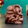 New Year. Symbol 2025. Summary of the New Year's Skull with a snake 9.5x7.5cm, copper