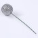 Figure for crafts and decor on the “ball” wire, set of 20 pcs., Size 1 pc. - 2 × 7 cm, silver color