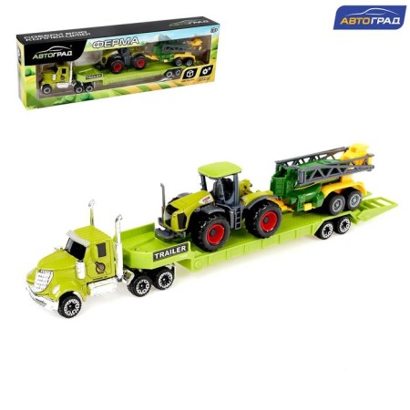 Metal truck "Farm" with a tractor, mix