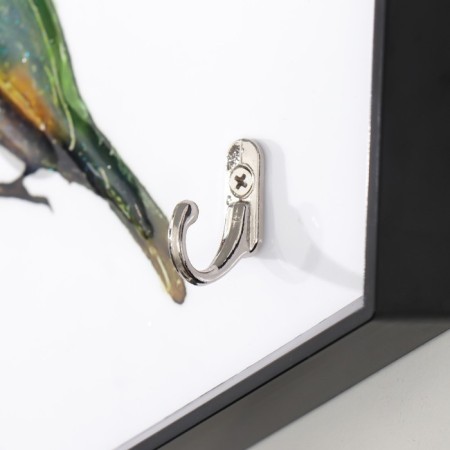 Decorative hooks 3 hooks "Bird and cage" 34x30 cm-2