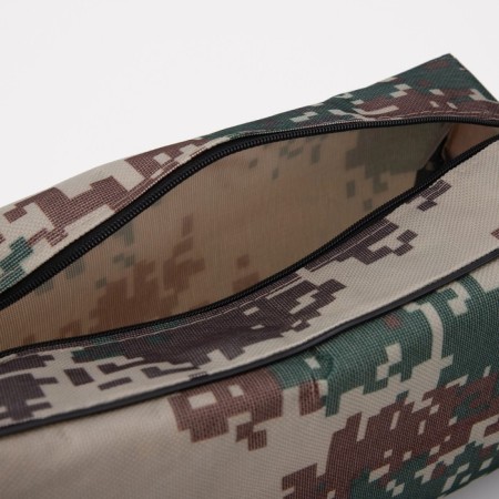 Cosmetic bag with lightning, beige color/camouflage-2