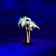 The artificial aquarium "palm tree", luminous, 10 cm, red