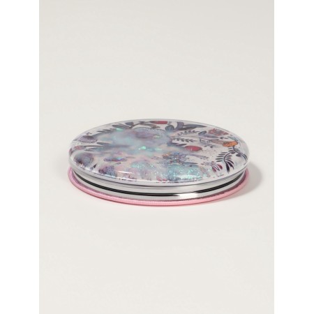 Folding mirror "flowers", d = 7.2 cm, with an increase, white/purple color-4