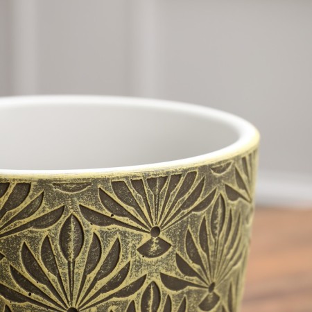Flower Pot "Fan" yellow bud No. 3 2.15 liters-2