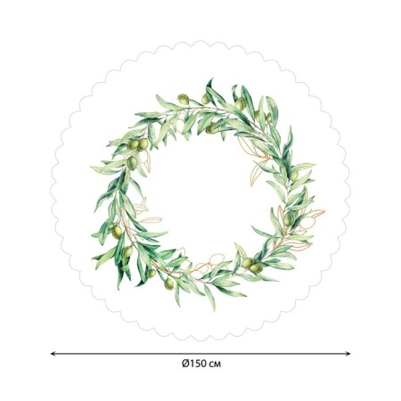The tablecloth "Olive halo", Round, Saten, D = 150 cm-1