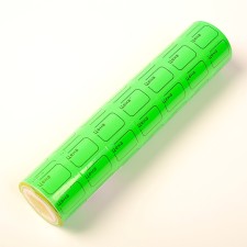 A set of 7 videos, in 1 video 120 pieces, self -adhesive price tags, 20 x 30 mm, green