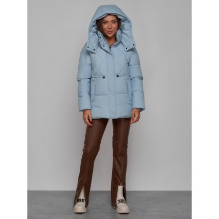 Winter jacket female, size 50, blue color-5