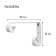 Kashpo Kashpo, 23 cm, metal, white bracket