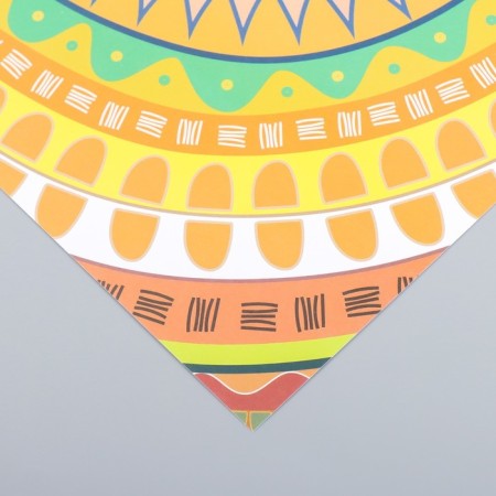 Scrapbooking paper "Ethnic patterns" density 180 g 15.5x17 cm-2