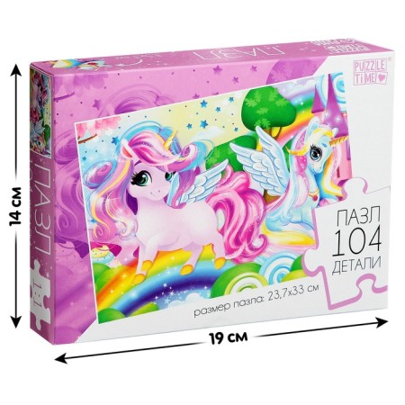 Puzzle "World of Unicorns", 104 elements-3
