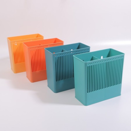 Organizer for storage "Classic", hinged, 2 sections, with an adhesive base, 14.5 × 14.5 × 7.5 cm, color mix-3