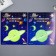Phosphorus sticker "Planet" with adhesive pads set of 3 pcs mix 29.5x25 cm