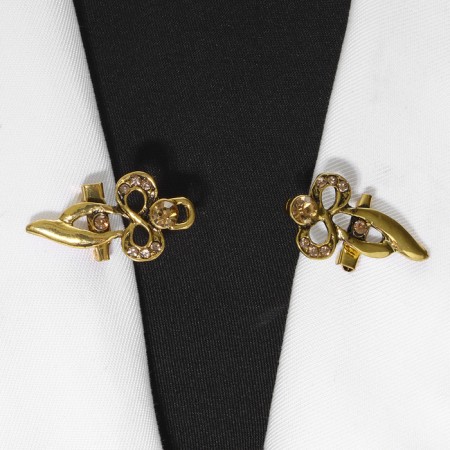 Cardigan clamp "Bant", the color of gold in black gold-3