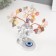 Bonsai souvenir "Silver Elephant with Cash tree" Color 36 stones 6.2x4.5x13.5 cm