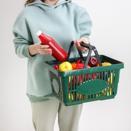 Basket for shopping, 42.5 × 30 × 22.5 cm, color mix-3