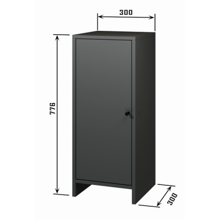 Tumba 300, 300x300x776, quadro/anthracite-2