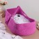 Luel with a mattress, 70 x 42 x 24 cm, pink, cotton