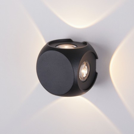 Architectural backlight Elektrostandard, Sube LED 6 W, 65x65x57 mm, IP54, black color