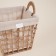 Basket for storage of manual weaving, with handles, square, jute, 27x27x31 cm