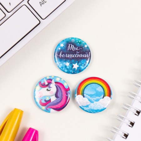 Icons sunset set 3 pcs d = 25 mm "Magic" 7x7 cm-2