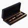 Gift Handle Gell with emblem in a case, metal, red color, writing node 0.1 mm, blue paste