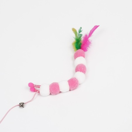 Domestica-aheart "Caterpillar with feathers", pen 49 cm, pink-1