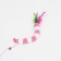 Domestica-aheart "Caterpillar with feathers", pen 49 cm, pink