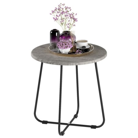 Journal table Beautystyle 14, 450x450x470, Gray Shpat/Black-1