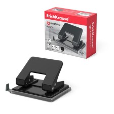 Erichkrause Quadro punch, up to 20 sheets, puncture diameter 6 mm, distance between punctures 80 mm, black