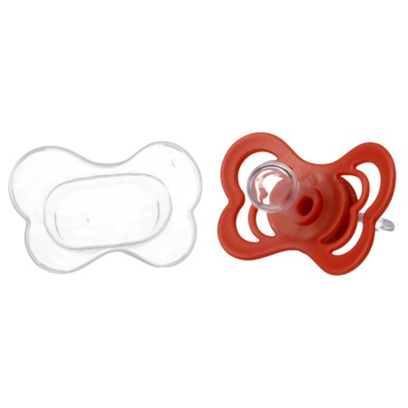 Nipple - silicone dummy classic, from 0 months, cherry color-3