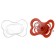 Nipple - silicone dummy classic, from 0 months, cherry color