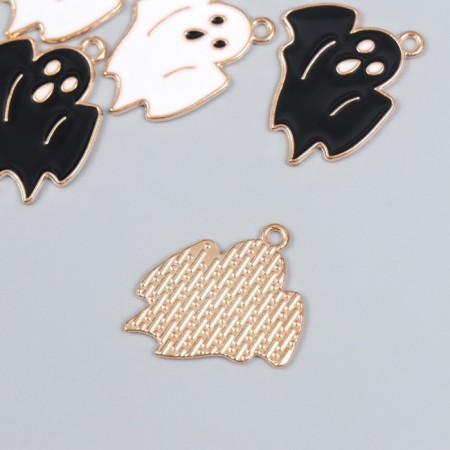 Decor for creativity metal, enamel "Ghost", 2.6 × 2.3 cm, mix-2