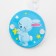 Holder for the nipple - dummy "Mom and kids: bunny", on the chain