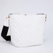 Bag Cross-Bodi with a zipper, white color