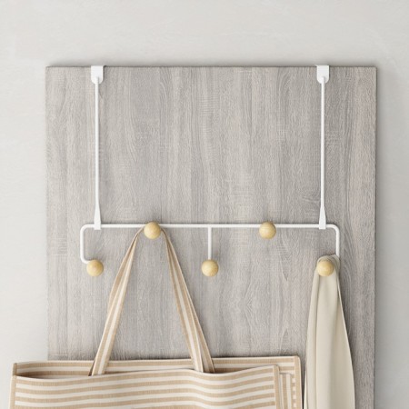 Broat for clothing hanging Estique, 390 × 100 × 300 mm, white / natural tree color-4