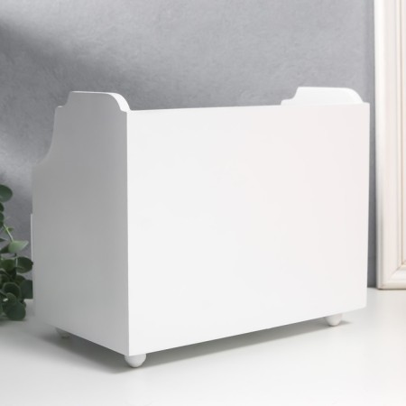 Casket wood for jewelry and cosmetics 2 drawers white 26x16.5x21.7 cm-2
