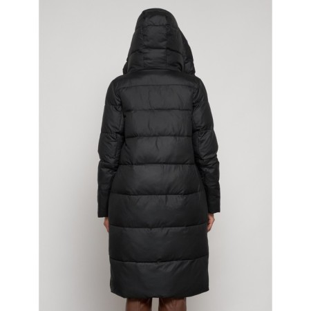 Coat insulated winter female, size 48, black color-24