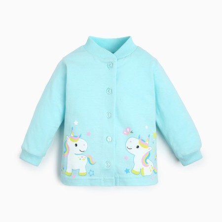 Blouse for a girl, mint color, height 56-62 cm