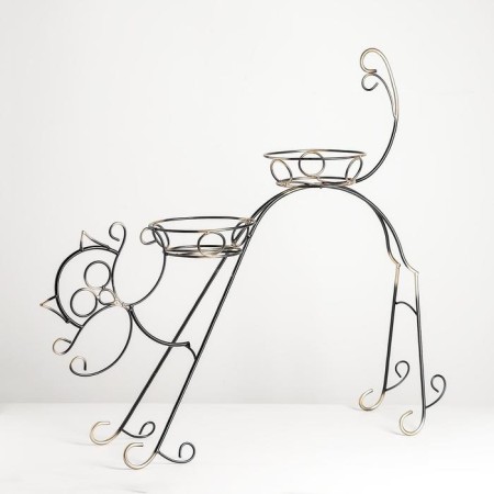 Flowers stand "cat", d = 16 cm, black color