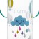A bottle for feeding "delicate cloudy", a classic throat, with handles, 250 ml., 0 months., Biryuzovoy color