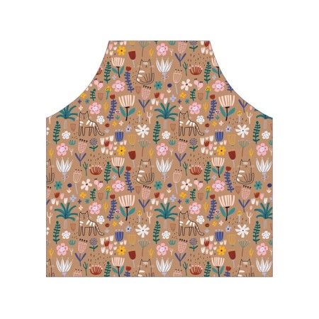 Apron kitchen with a photo print "Drawings of nature", adjustable, size OS-2