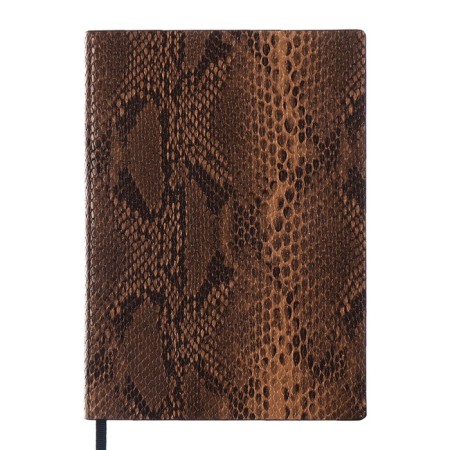 Diary Leduced A6+, 160 sheets of Escalada, soft cover of artificial leather, lies, cream block 70g/m2, brown