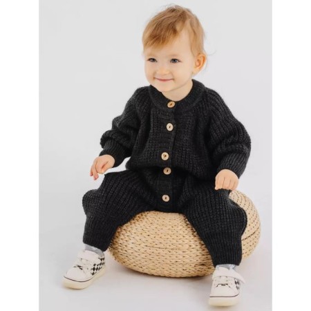 Combine Children's Knitted Rant KnitWear, height 56 ​​cm, graphite color-1