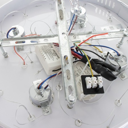 Svetogor chandelier "Zvezda" 4x60W E27 LED lighting chrome 40x40cm-16