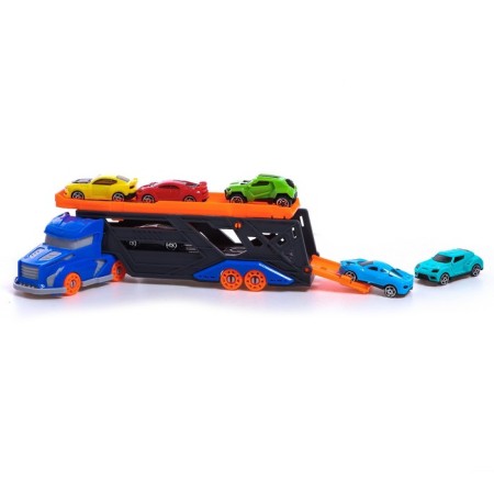 TRAILER truck, with 6 cars-3
