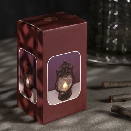 LED figure "Golden Lantern" 8 × 12 × 6 cm, plastic, batteries AG13x3, glow warm white-3