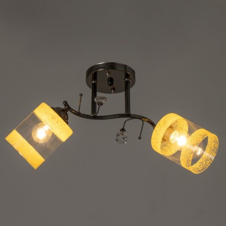 Svetogor chandelier "Sun" 2x60W e27 black chrome-2