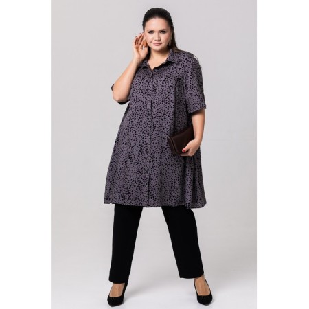 Women's tunic, size 58, dark gray color-3