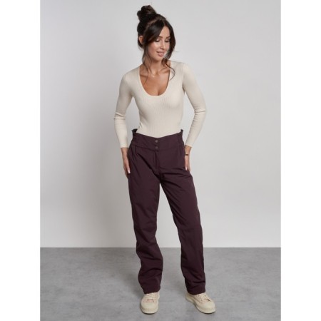 Warmed female trousers, size 48, dark-bearded color-13